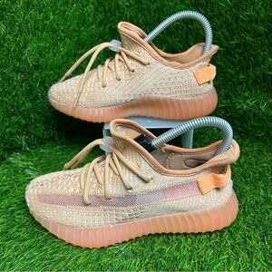 Adidas Yeezy Kids Sneakers in Tan and Orange